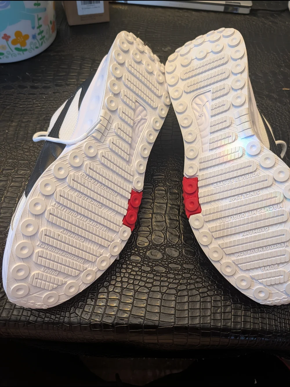 Puma Wild Rider Art Of Sports Sneaker White W/ Red Accents